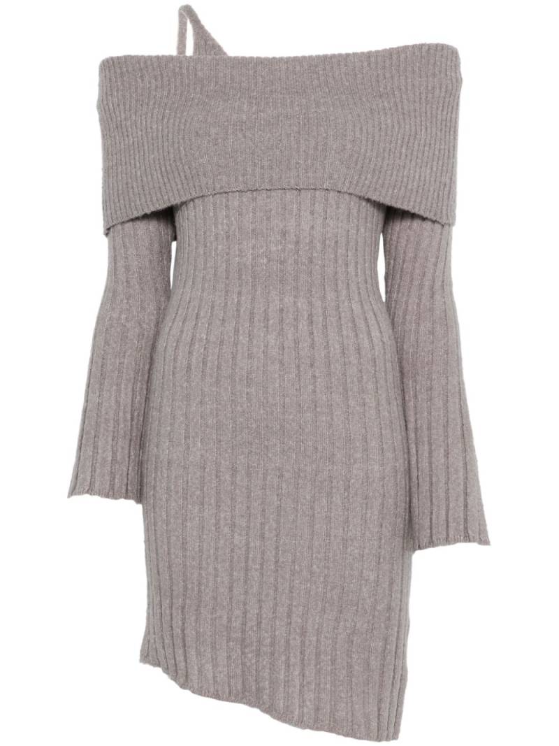 House of Sunny chunky-rib mini dress - Grey von House of Sunny