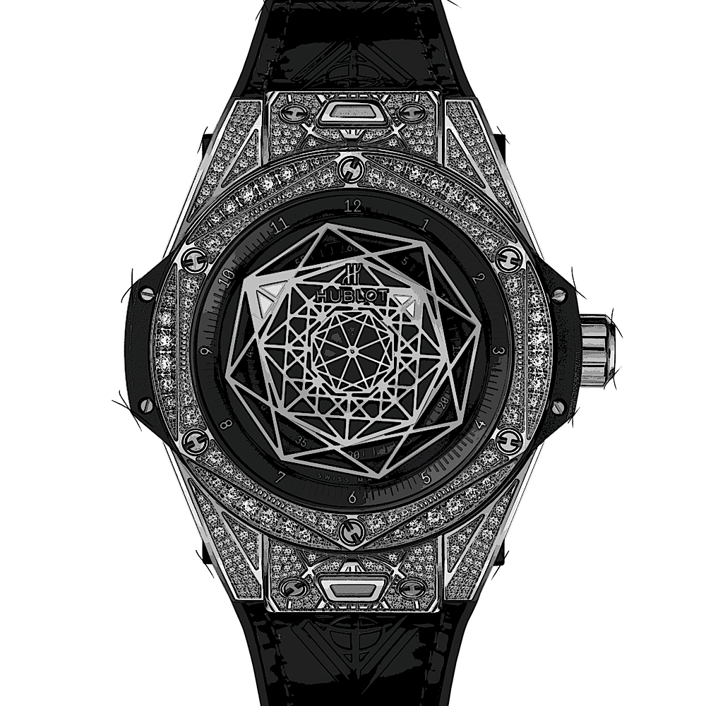 Hublot Big Bang One Click Sang Bleu Steel Pavé von Hublot