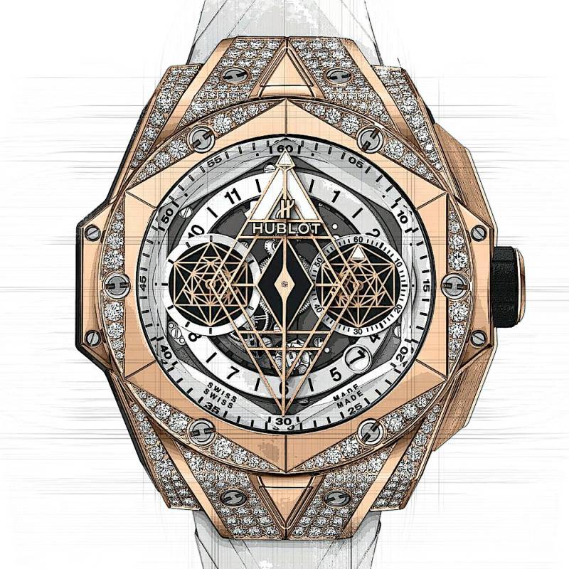 Hublot Big Bang Sang Bleu II King Gold White Pavé von Hublot