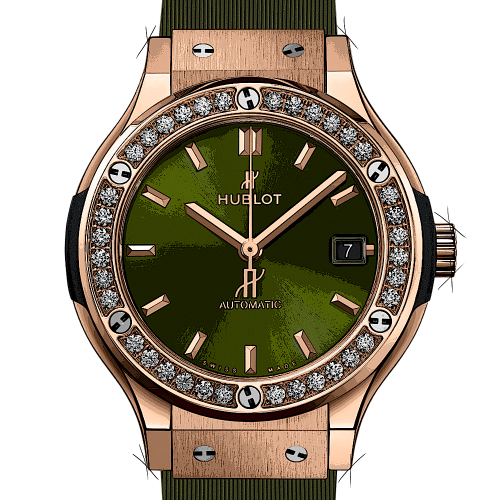 Hublot Classic Fusion King Gold Green Diamonds von Hublot