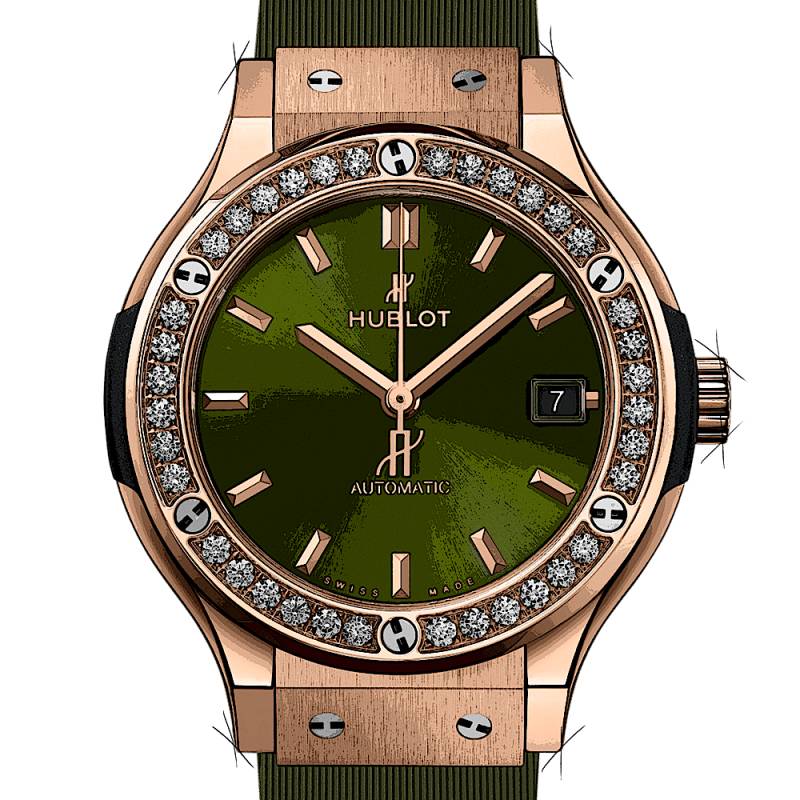 Hublot Classic Fusion King Gold Green Diamonds von Hublot