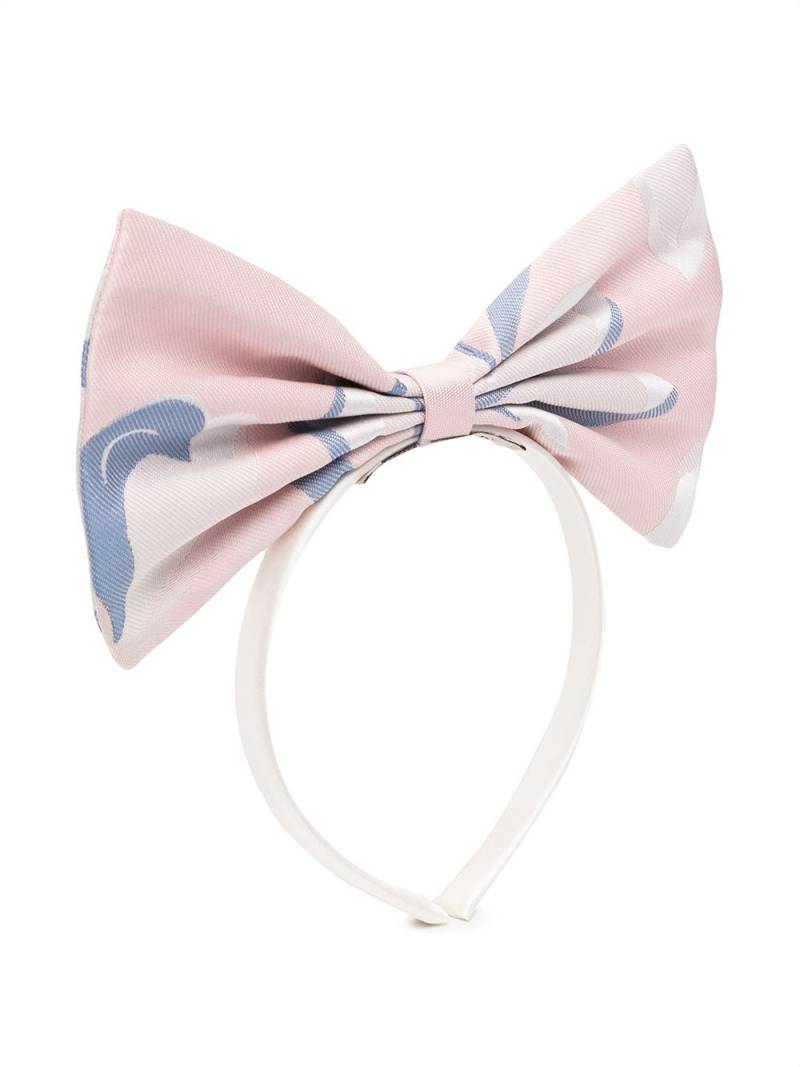 Hucklebones London abstract-print bow-detail headband - Pink von Hucklebones London