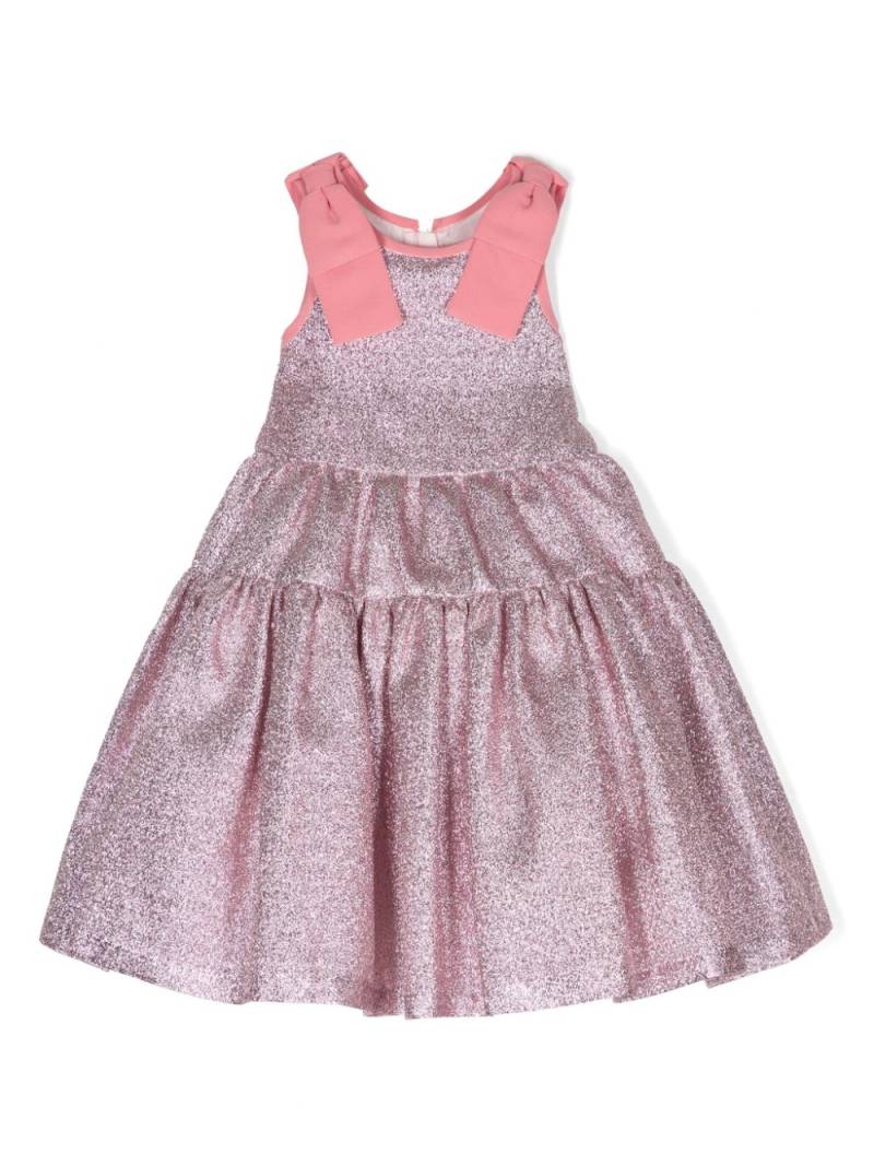 Hucklebones London bow-detail glitter midi dress - Pink von Hucklebones London