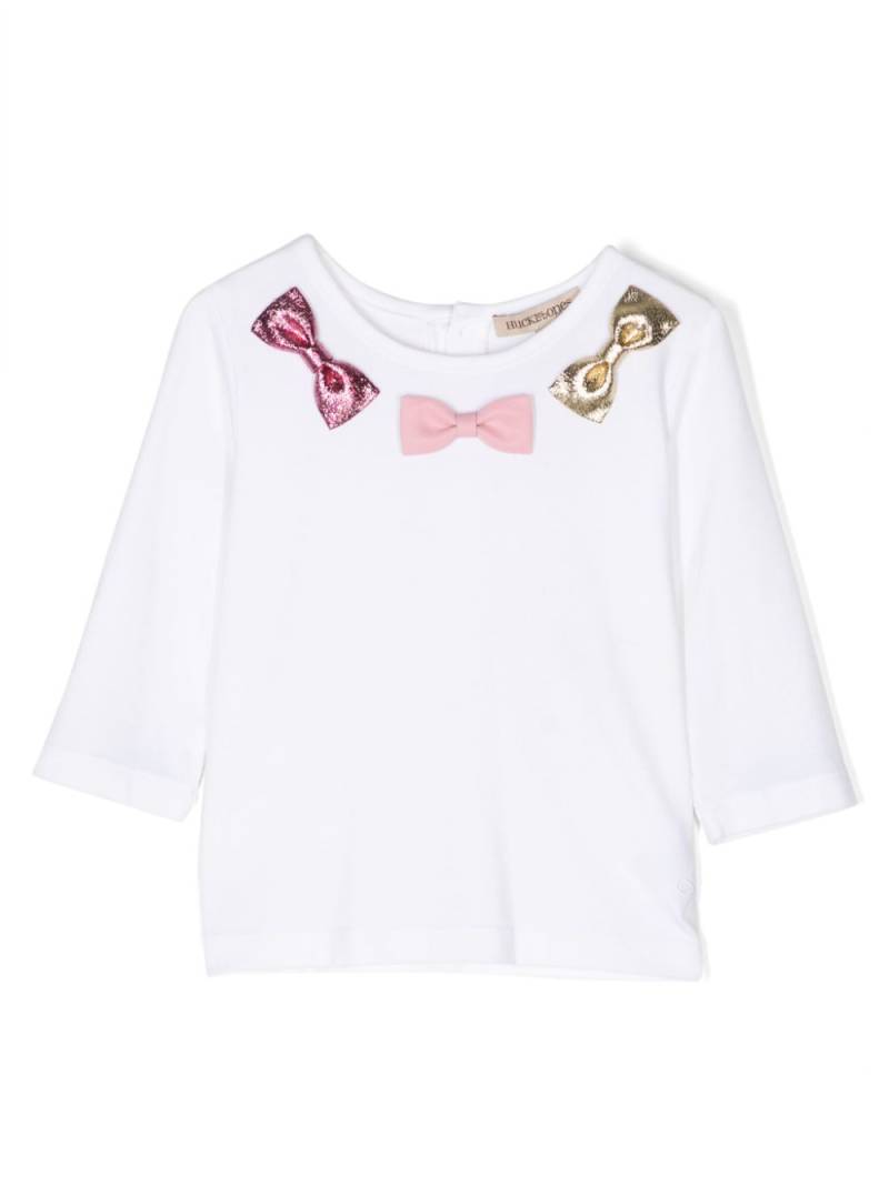 Hucklebones London bow-detail jersey t-shirt - White von Hucklebones London