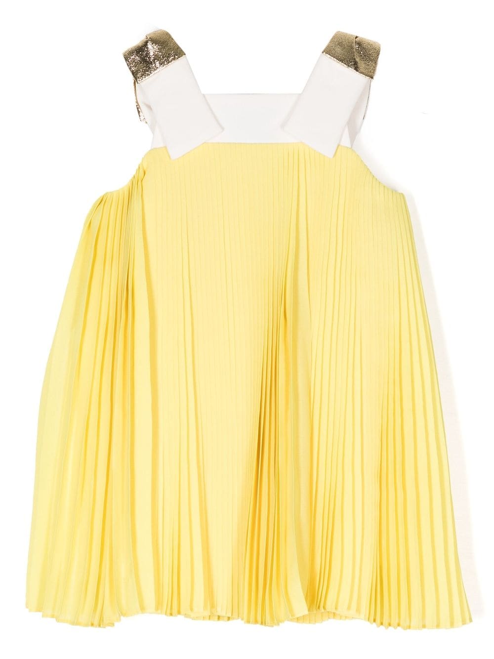 Hucklebones London bow-detail pleated dress - Yellow von Hucklebones London