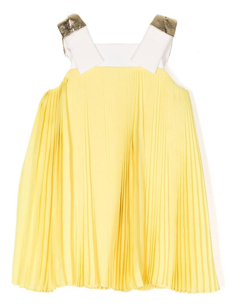 Hucklebones London bow-detail pleated dress - Yellow von Hucklebones London