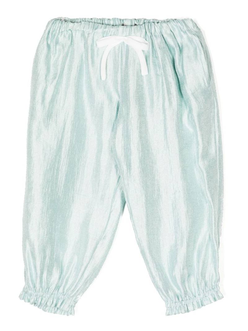 Hucklebones London bow-detail satin-finish trousers - Blue von Hucklebones London