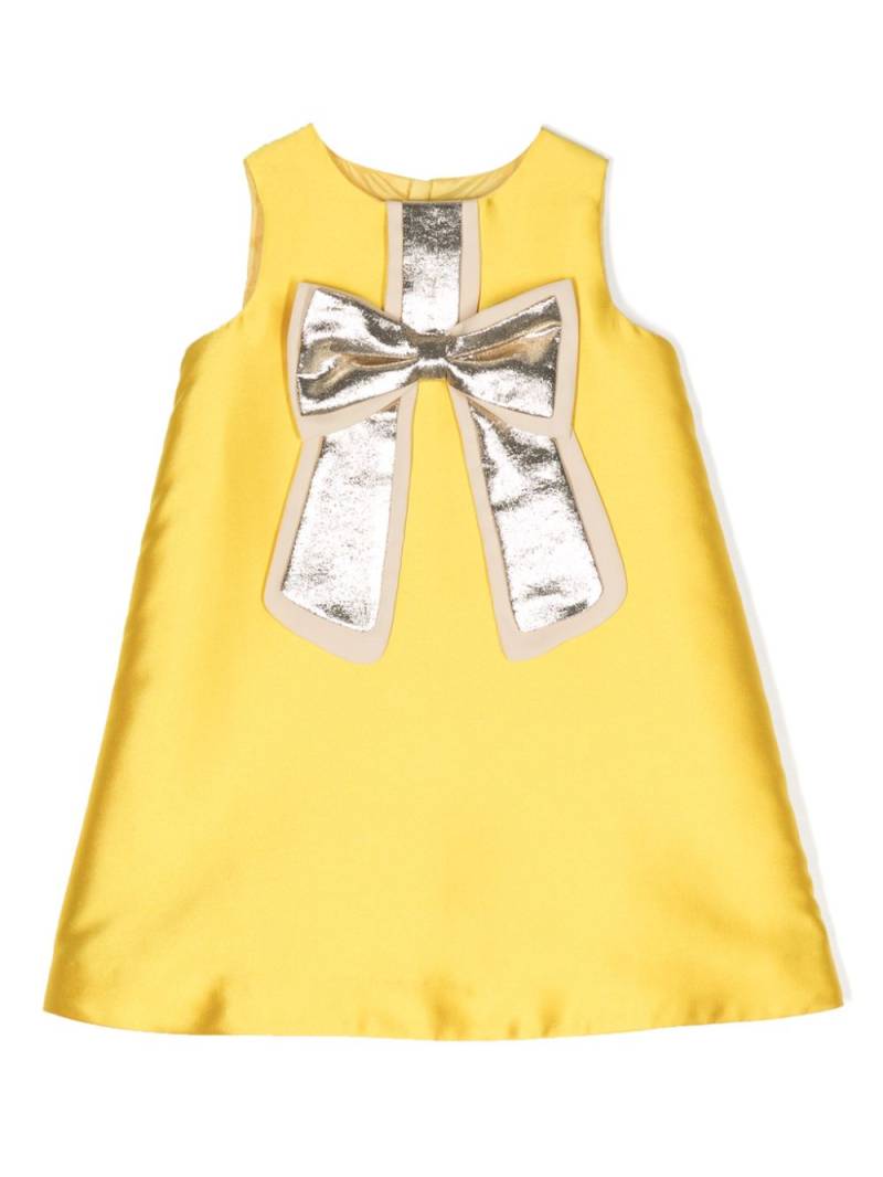 Hucklebones London bow-detail satin midi dress - Yellow von Hucklebones London