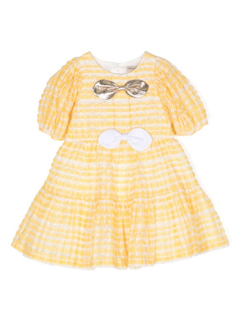 Hucklebones London bow-detail striped midi dress - Yellow von Hucklebones London