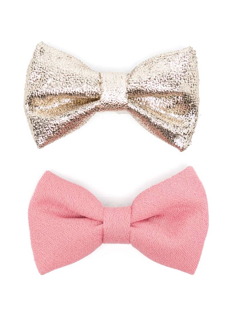 Hucklebones London bow hair clips (pack of two) - Gold von Hucklebones London