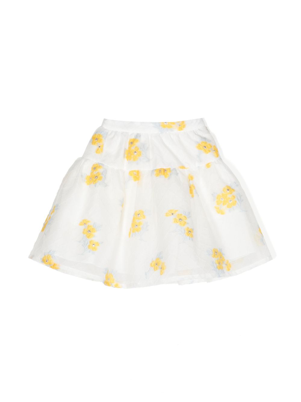 Hucklebones London floral-organza tiered skirt - White von Hucklebones London