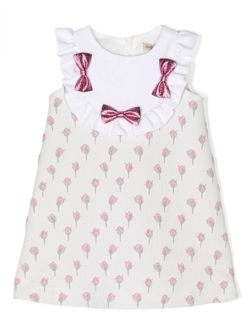 Hucklebones London rose-print bib-collar dress - White von Hucklebones London