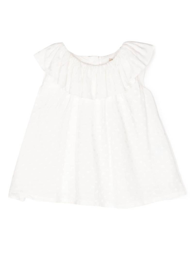 Hucklebones London ruffle collar top - White von Hucklebones London