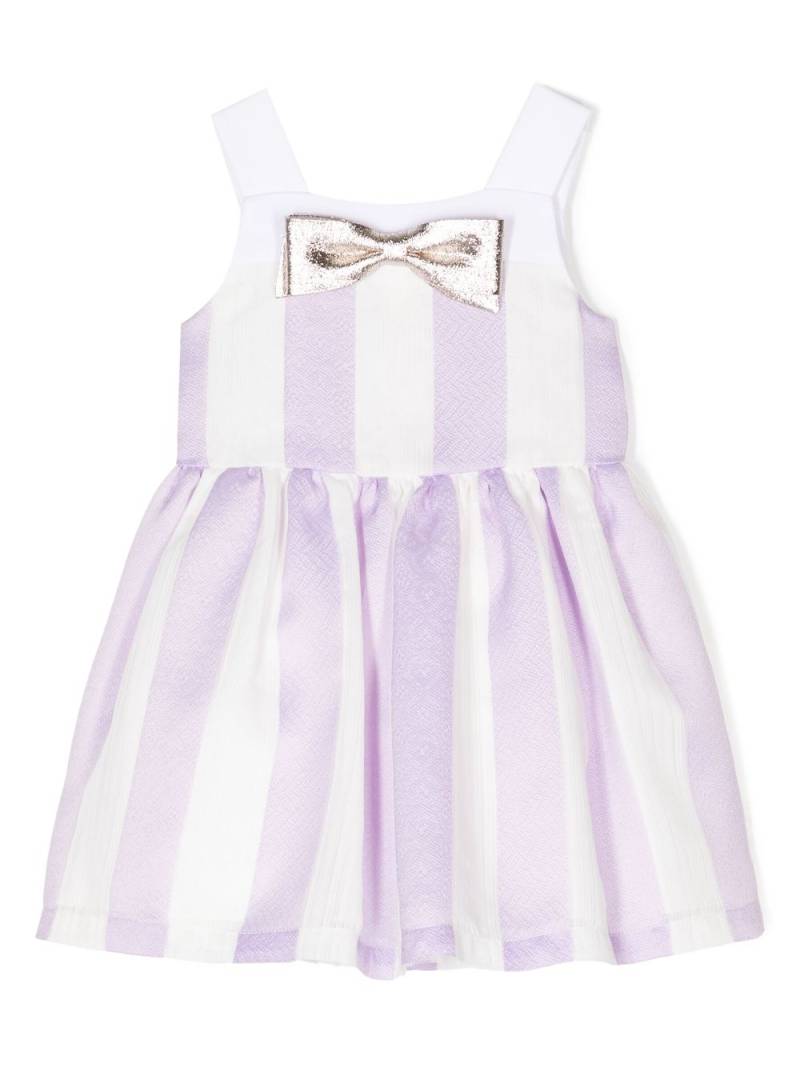 Hucklebones London vertical stripe-pattern gathered dress - Purple von Hucklebones London