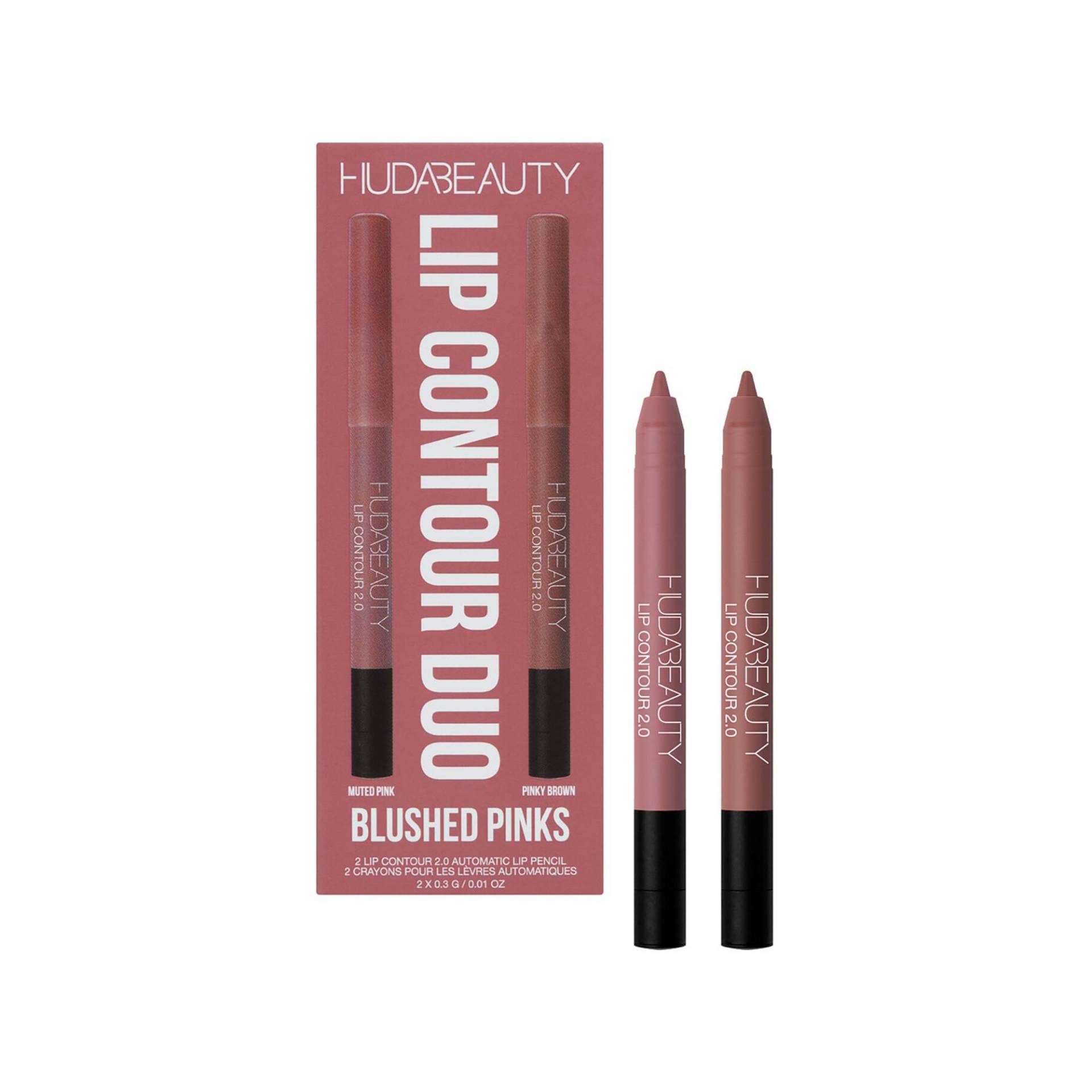 Lip Contour Mini Duo - Yummy Browns - Lippenkonturenstifte Damen BLUSHED PINKS 2 x 0,3 g von Huda Beauty