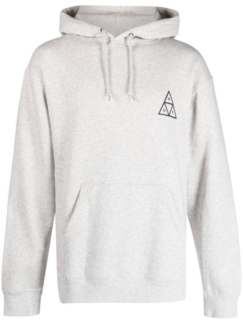 Huf logo-print cotton hoodie - Grey von Huf