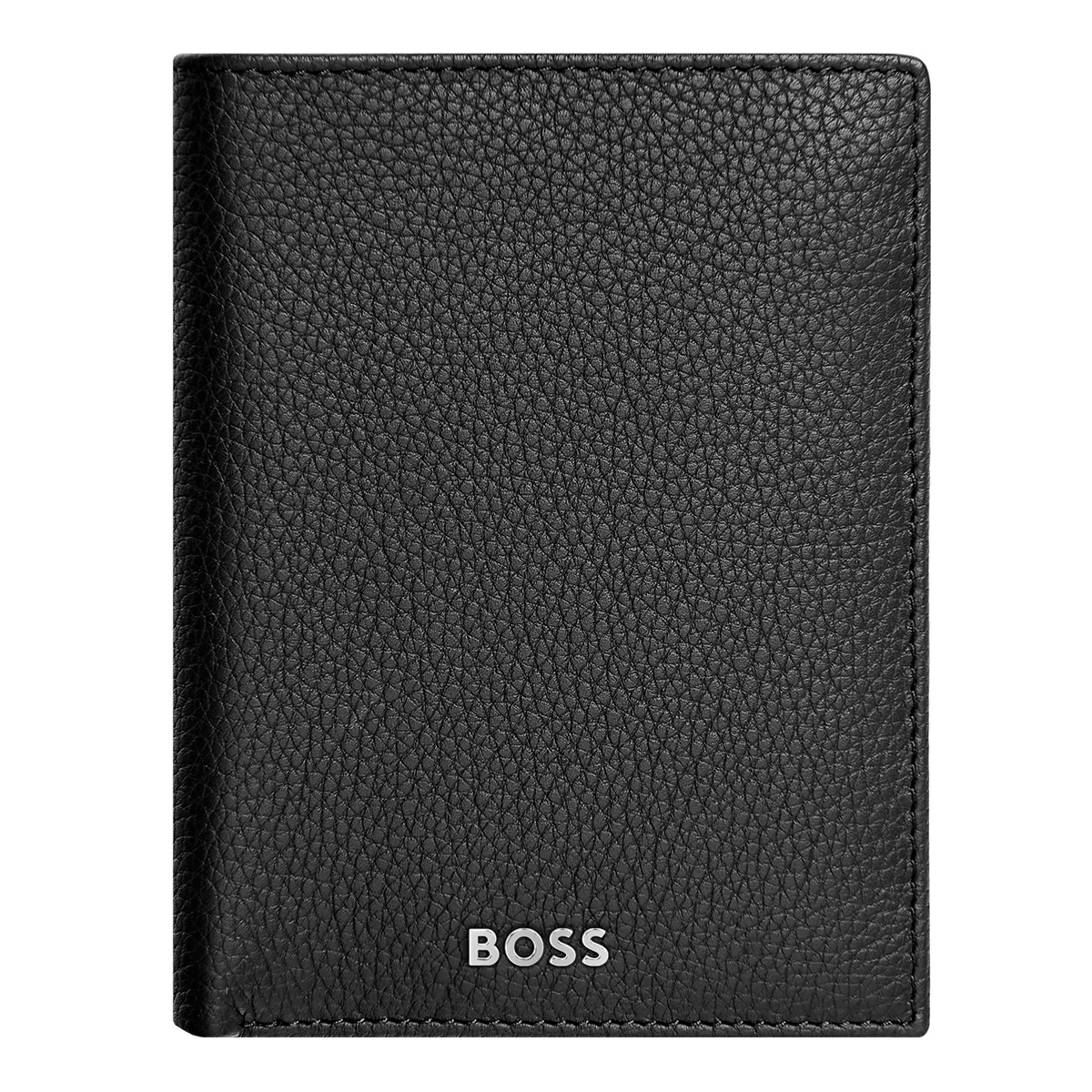 Classic Grained - Brieftasche Vertical mit Klappe in Schwarz von Hugo Boss