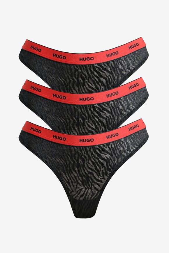 Hugo Red Dreierpack Strings | Black | Damen  | L von Hugo Red