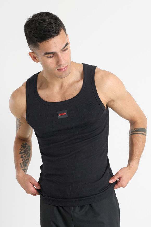 Hugo Red Edge Geripptes Tanktop | Black | Herren  | L von Hugo Red