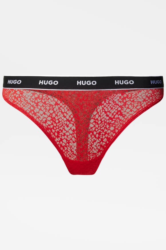 Hugo Red Spitzen String | Bright Red | Damen  | L