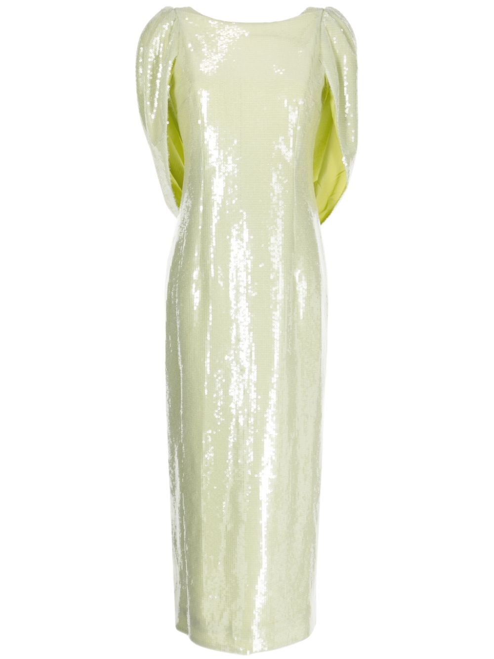 Huishan Zhang Alba draped-panel sequinned dress - Green von Huishan Zhang