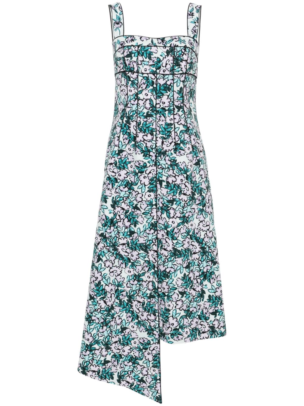 Huishan Zhang Carson floral-print midi dress - Green von Huishan Zhang