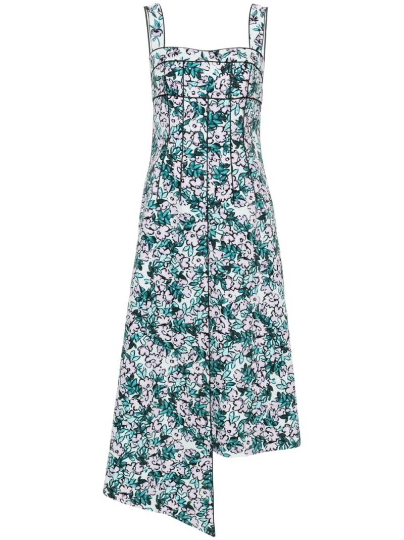 Huishan Zhang Carson floral-print midi dress - Green von Huishan Zhang