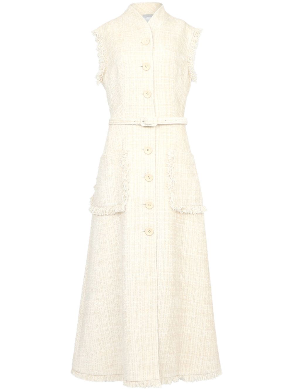 Huishan Zhang Felicity tweed midi dress - Neutrals von Huishan Zhang