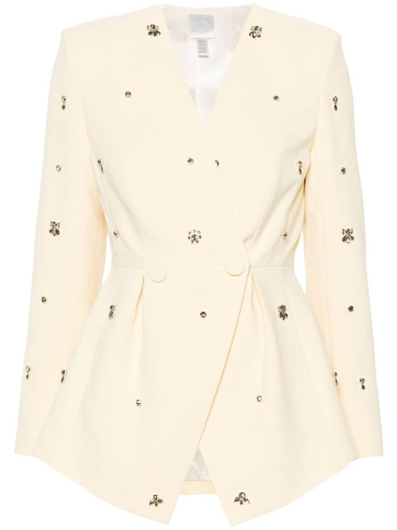 Huishan Zhang Milo crystal-embellished crepe blazer - Yellow von Huishan Zhang