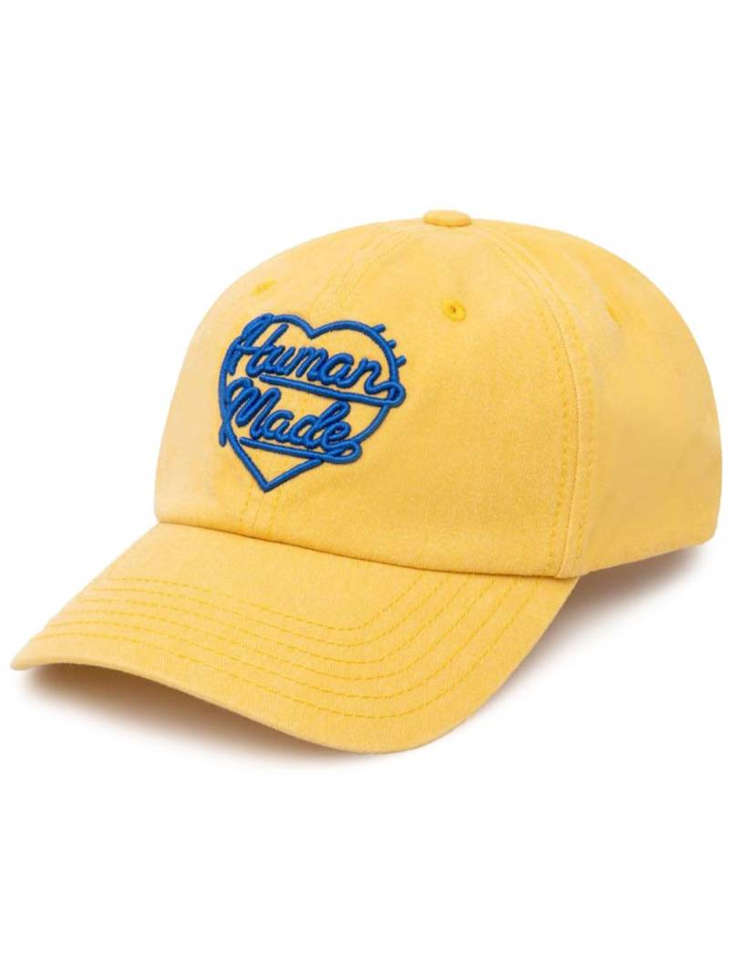 Human Made logo-embroidered cap - Yellow von Human Made