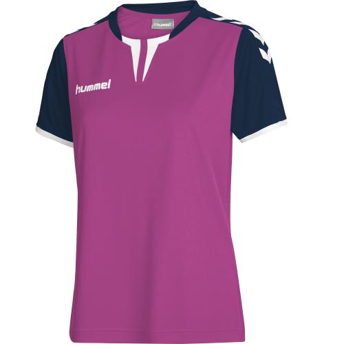 Hummel Core Womens SS Jersey - rose violet/marine pr (Grösse: M) von Hummel