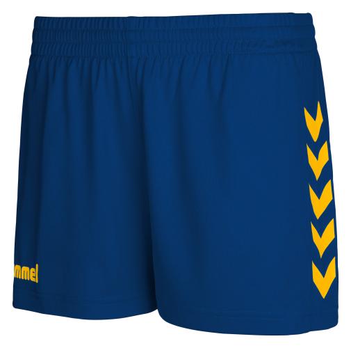 Hummel Core Womens Shorts - true blue/sports yellow (Grösse: S) von Hummel