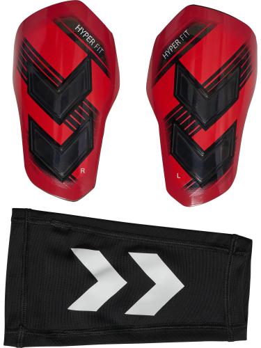 Hummel Hml Shin Guards Hyper Fit - poppy red/transparent (Grösse: XS) von Hummel