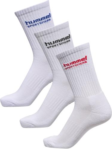 Hummel Hml3-Pack Socks Sportswear - white/tango red (Grösse: 35-38) von Hummel