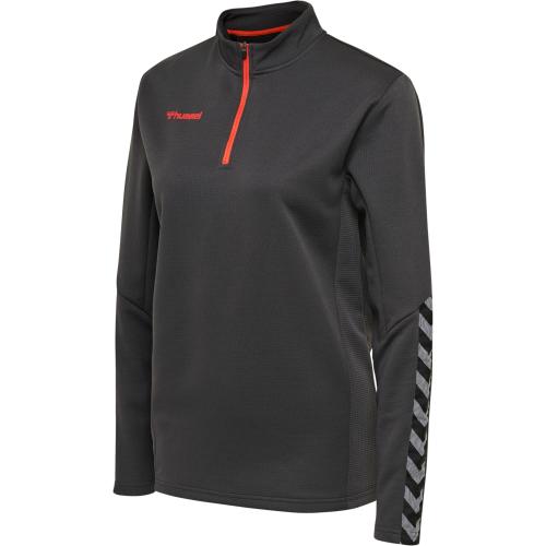 Hummel Hmlauthentic Half Zip Sweatshirt Woman - asphalt (Grösse: M) von Hummel