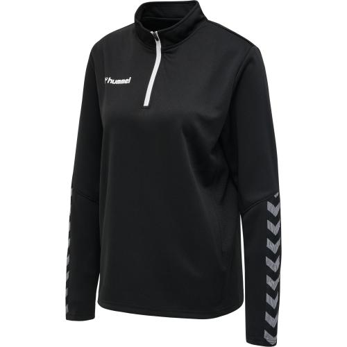 Hummel Hmlauthentic Half Zip Sweatshirt Woman - black/white (Grösse: M) von Hummel