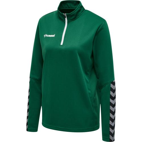 Hummel Hmlauthentic Half Zip Sweatshirt Woman - evergreen (Grösse: L) von Hummel