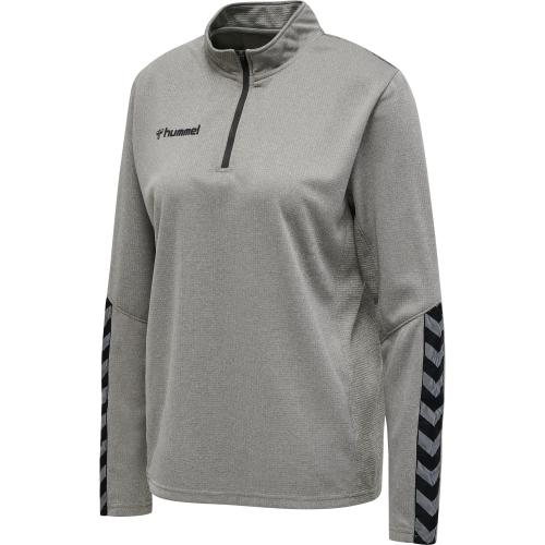 Hummel Hmlauthentic Half Zip Sweatshirt Woman - grey melange (Grösse: XS) von Hummel