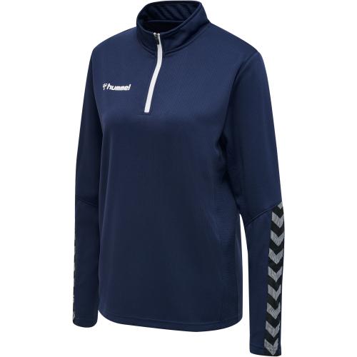 Hummel Hmlauthentic Half Zip Sweatshirt Woman - marine (Grösse: L) von Hummel