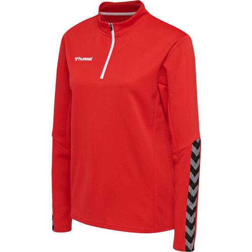 Hummel Hmlauthentic Half Zip Sweatshirt Woman - true red (Grösse: L) von Hummel