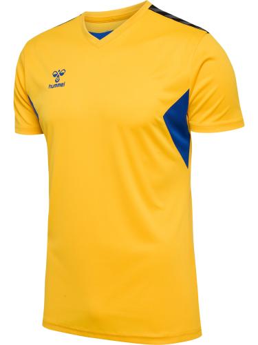 Hummel Hmlauthentic Pl Jersey S/S - sports yellow/true blue (Grösse: 3XL) von Hummel