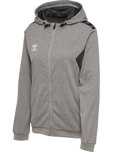 Hummel Hmlauthentic Pl Zip Hoodie Woman - grey melange (Grösse: S) von Hummel