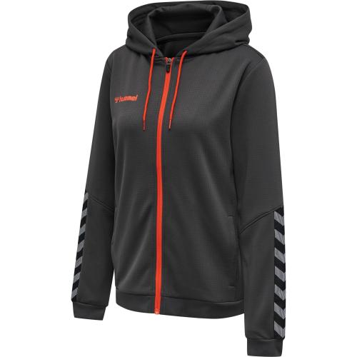 Hummel Hmlauthentic Poly Zip Hoodie Woman - asphalt (Grösse: L) von Hummel