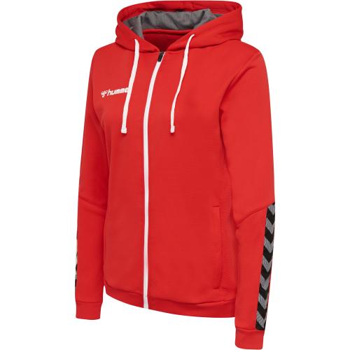 Hummel Hmlauthentic Poly Zip Hoodie Woman - true red (Grösse: S) von Hummel