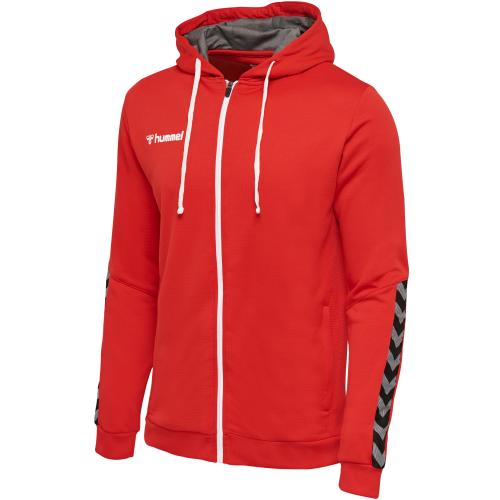 Hummel Hmlauthentic Poly Zip Hoodie - true red (Grösse: S) von Hummel