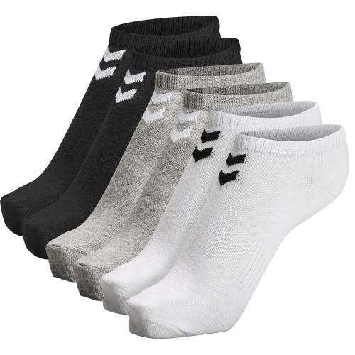 Hummel Hmlchevron 6-Pack Ankle Socks - black/white/grey (Grösse: 41-45) von Hummel