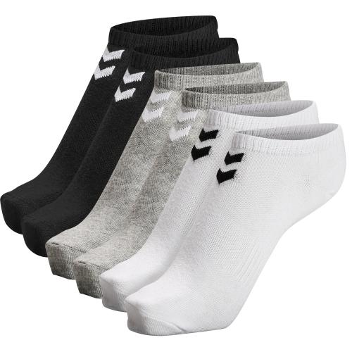 Hummel Hmlchevron 6-Pack Ankle Socks - white/black/grey (Grösse: 36-40) von Hummel