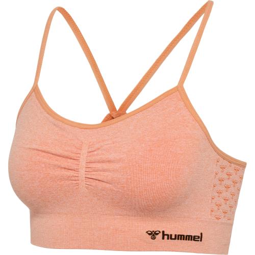 Hummel Hmlci Seamless Scrunch Sports Bra - canyon sunset melange (Grösse: L) von Hummel