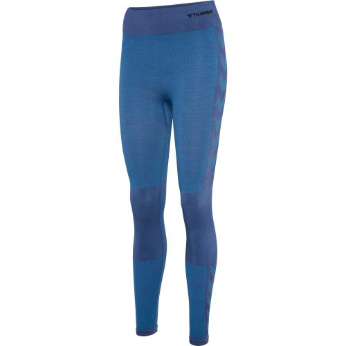 Hummel Hmlclea Seamless Mid Waist Tights - riviera/insignia blue melange (Grösse: XL) von Hummel