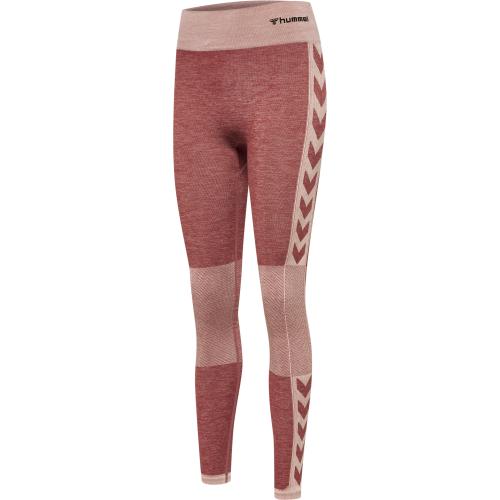 Hummel Hmlclea Seamless Mid Waist Tights - withered rose/rose tan melange (Grösse: S) von Hummel